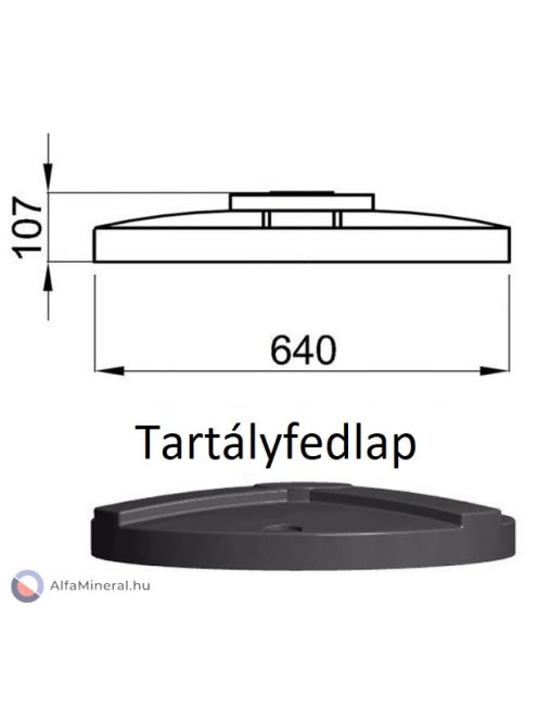 "Basic" fekete tartályfedél esővízgyűjtő tartályokhoz