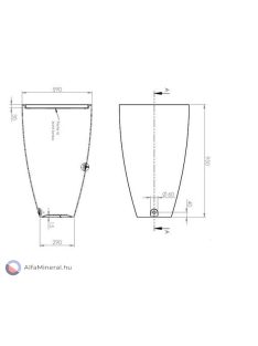   Atlantis esővízgyűjtő tartály 209 literes gránit fehér