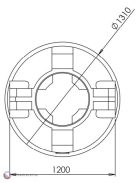 Clearo-Line 1500 L szennyvíztartály 1 bekötéssel
