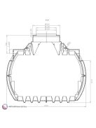 Atlantis 4000 literes esővíztartály ajakos tömítéssel DN 100
