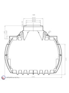   Atlantis 4000 literes esővíztartály ajakos tömítéssel DN 100