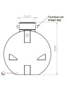 Ozeanis 6000 literes esővíztartály ajakos tömítéssel DN 100