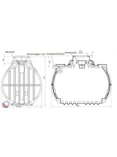   Atlantis 7000 literes esővíztartály előszerelt szűrővel, túlfolyóval