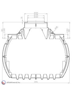 CL 4000 L szennyvíztartály 3 bekötéssel