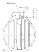 CL 5300 L szennyvíztartály 1 bekötéssel