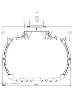 CL 7000 L szennyvíztartály 3 bekötéssel