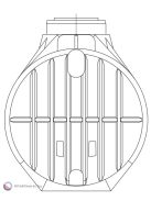 CL 7000 L szennyvíztartály 1 bekötéssel